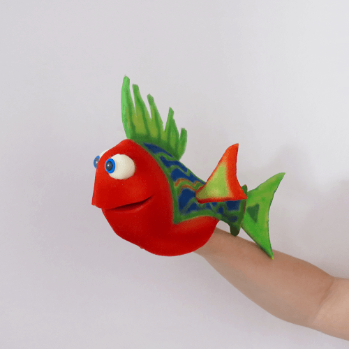 Marioneta de mano pez