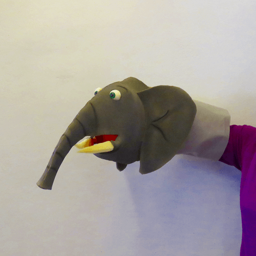 Marioneta de mano elefante
